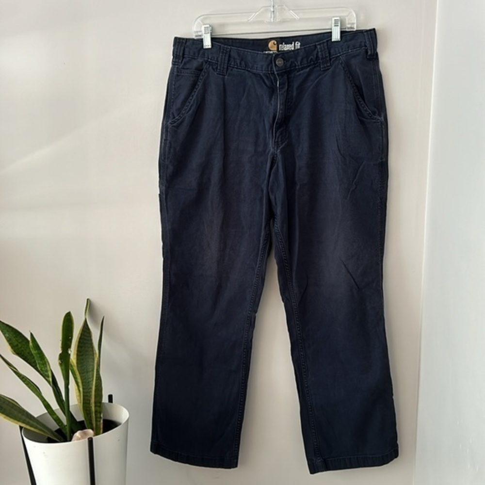 Carhartt relaxed fit pants faded navy